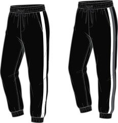 Women's technical fashion flat sketch template: V-neck cropped tie-front top with floral embroidery detail, short sleeve, front, side view, apparel vector.