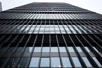 Modern Skyscraper Architecture from a Low Angle Perspective