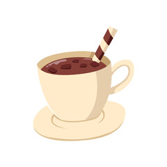 Chocolate drink element object for design, cute style with soft color