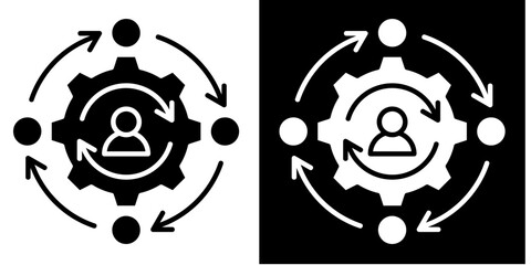 Whole System Icon Set White Style Collection
