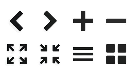 Fototapeta premium Set of Modern Flat UI Icons for Digital Design and Web Applications