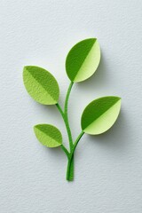 ペーパークラフト調の新芽イメージ背景