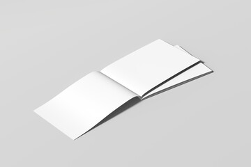 Modern Editorial Magazine Mockup with Realistic Paper Texture and Soft Shadows