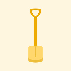 Illustration of a Brown Shovel
