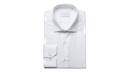 White Dress Shirt Folded on White Background