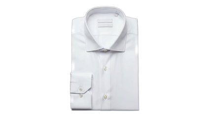 White Dress Shirt Folded on White Background