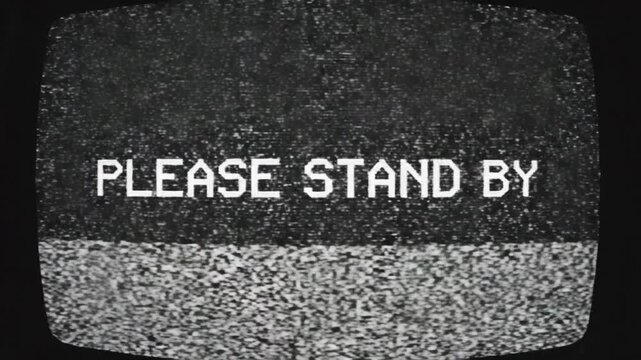 Full Screen TV Static and White Noise with Distorted Signal