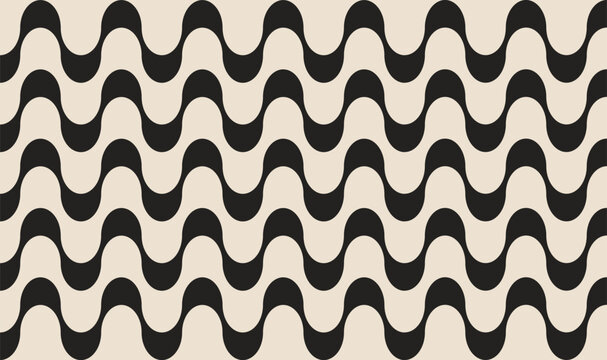 Copacabana Wave Pattern Background. Crescent-shaped shoreline, Art Deco architecture, bustling boardwalk with distinctive mosaic patterns.