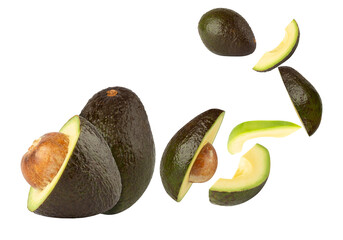 Falling Avocado Cutout, Full Depth Of Field.