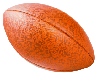 White Rugby ball isolated on white background, Rugby ball sport equipment Png file.