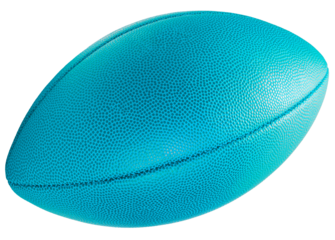 Blue Rugby ball isolated on white background, Rugby ball sport equipment, Png file.