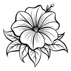 black and white flower