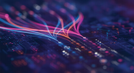 Big data technology Data science analysing artificial intelligence generative AI deep learning machine learning algorithm Neural flow network analytics innovation abstract futuristic. 3d rendering