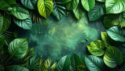 Green Leaves Frame.
