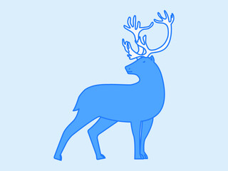 Caribou icon. Arctic outline icon. Simple vector illustration in modern thin line style.	