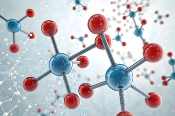 3d rendering of molecules and chemical bonds isolated on white background