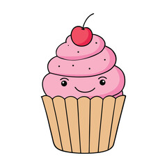 Sweet cupcake topped with fluffy frosting, colorful sprinkles, and a soft, moist base. A charming little treat that brings joy with every bite and brightens any moment.
