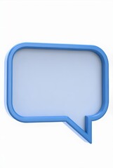 Fototapeta premium speech bubble for headline 3d rendering isolated on white background cartoon plastic style icon