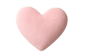 Fototapeta premium Pink heart cushion expressing love and romance