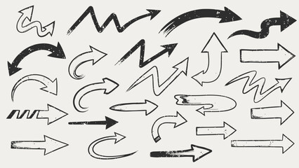 Hand-Drawn Arrow Collection: A Versatile Set for Design and Directional Purposes