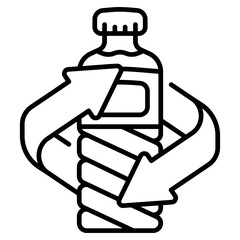 Recycling Bottle line icon