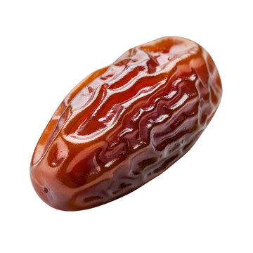 Single date fruit isolated on transparent background