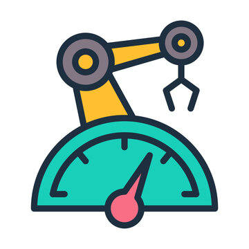 Overall Equipment Effectiveness Icon - Lineal Color