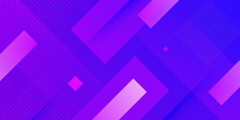 Abstract colorful purple background with overlap square stripes pattern element concept design. Futuristic banner style.