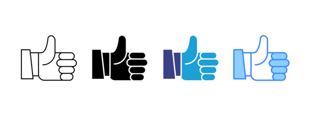 Thumbs Up icon set multiple style collection