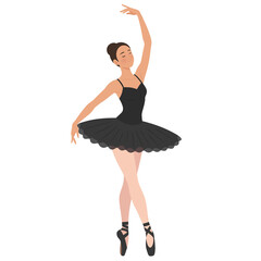 Ballerina Posing Illustration