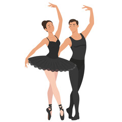 Ballet Couple Illustration