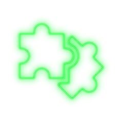 Bright lime green electric broken mechanism symbol for a settings error or failure