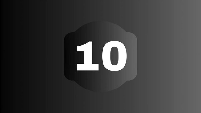 Unique Countdown 0 to 50 Animation, Count the Number, Counts Digits, White Counts and Modern Countdown Time, Black Screen Background and Amazing Countdown Video