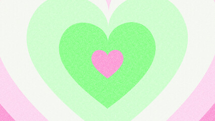 Pop Cute Heart Pattern Wallpaper Pink and Yellow Green