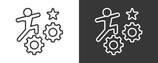 Career Development Icon Set Vector Collection Isolated In Black And White