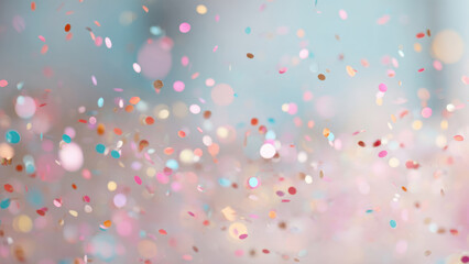Soft pastel celebration confetti background