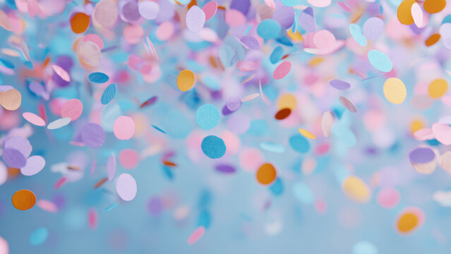 pastel colorful celebration confetti background - Powered by Adobe