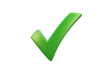 Glossy green check mark symbol isolated on black background tick sign, Isolated On Transparent Background, Png Cut Out