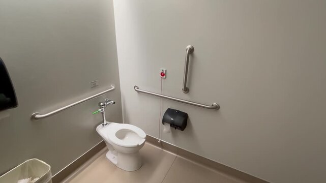 A Modern Handicap Bathroom in Hospital or Doctor Office