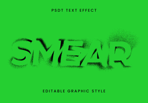 Black Smear Grunge Spray Text Effect Dust Bold Font
