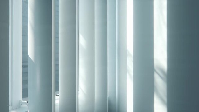 Clean Modern Sunlight Shadows Through Vertical Blinds Abstract Background