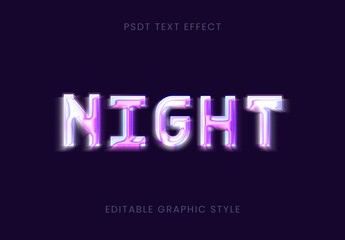 Purple And Pink Futuristic Vaporwave Text Effect Glow Shiny Font