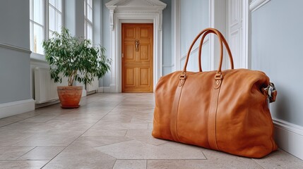 Entering a Co-Working Space with a Brown Bag on the Floor - A Snapshot of Modern Minimalist Life and Daily Narratives