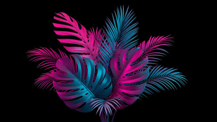 Colorful floral vector pattern with birds and butterflies