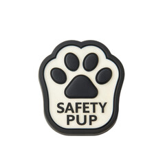 Safety pup paw print design with transparent background, perfect for pet related themes and safety awareness