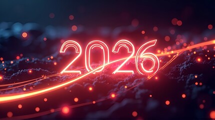 Imagine a dazzling New Year&rsquo;s Eve celebration in 2026 set in a futuristic city skyline. Neon lights and holographic displays light up the night sky as people in stylish, tech-enhanced outfits in