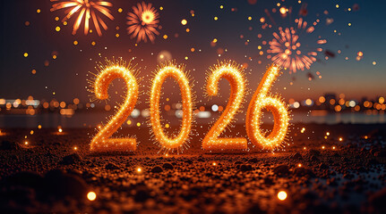 Imagine a dazzling New Year&rsquo;s Eve celebration in 2026 set in a futuristic city skyline. Neon lights and holographic displays light up the night sky as people in stylish, tech-enhanced outfits in