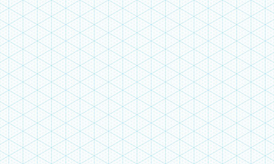 5マスずつの青いアイソメトリックの等角グラフ