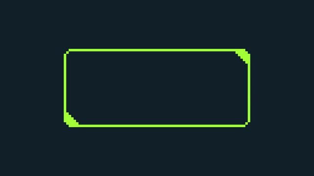 8-bit pixel art empty neon futuristic cyber green dialogue. looped animation 4k 30fps