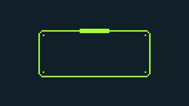 8-bit pixel art empty neon futuristic cyber green dialogue. looped animation 4k 30fps